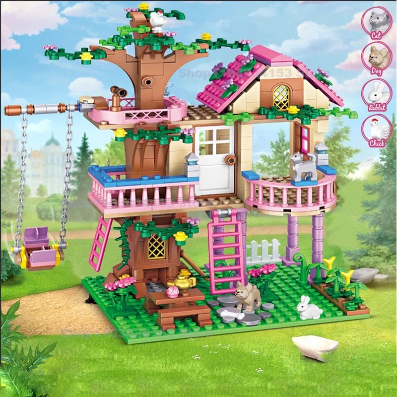 City Treehouse Building Blocks Set for Kids - Birthday Gift - silverfoxgoods